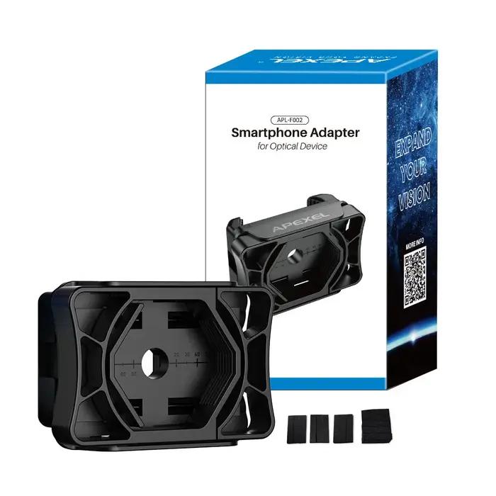 Adaptateur smartphone APEXEL pour télescopes et jumelles - Monture universelle pour astronomie et microscopes