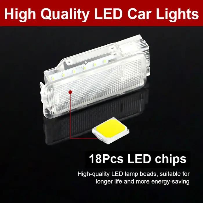 Lampe LED pour coffre et coffre, 2 pièces, coffre de pied sous porte, boîte à gants, lumière pour Pe