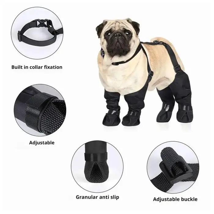 Bottes de pluie imperméables et antidérapantes pour animaux de compagnie, douces, résistantes à l'usure, bottes de marche réglables pour chiens et chats occasions spéciales