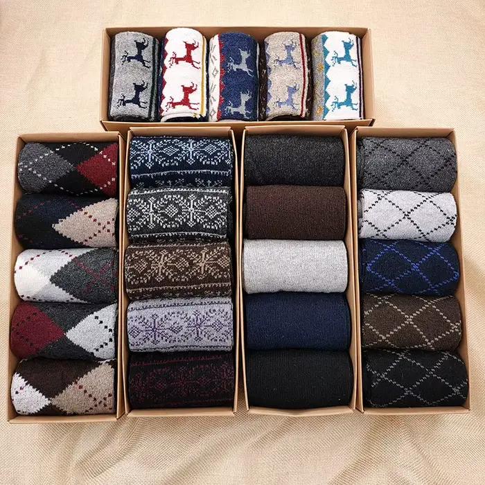 Lot de 5 paires chaussettes homme coton chasse - Qualité premium pour tenue professionnelle et chaud