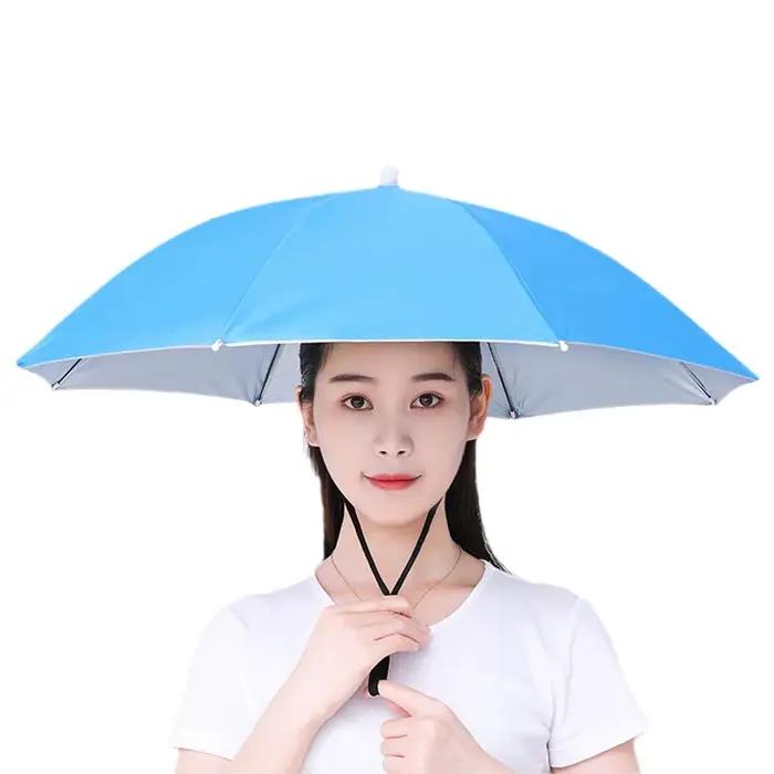 Parapluie coupe-vent pliant portable, chapeau de pêche, pare-soleil, équipement de pluie, extérieur, camping, plage