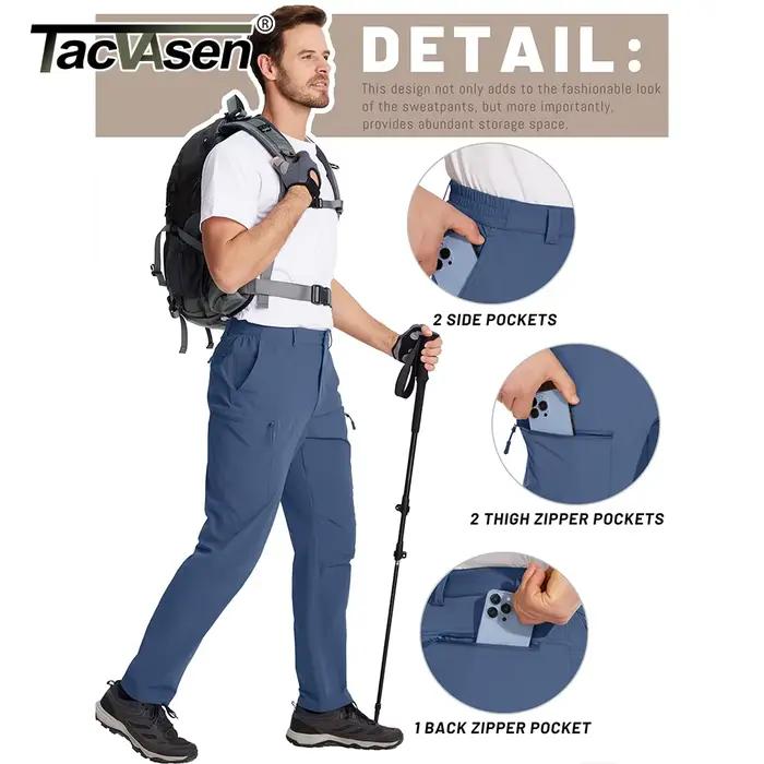Pantalon cargo TACVASEN léger imperméable pour randonnée chasse pêche - séchage rapide homme