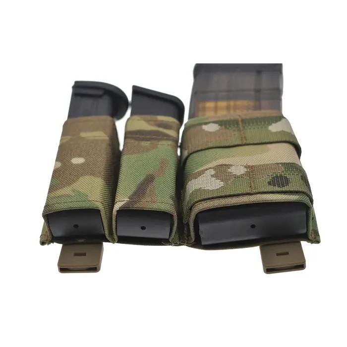 Poseidon Defense FAST 9mm + 9mm + 5.56 Triple Magazine Pouch Mag Carrier Molle Belt Ammo Holster pou