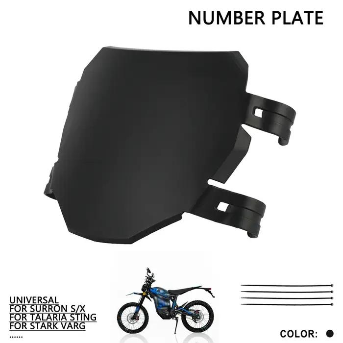 Plaque d'immatriculation universelle, plaque d'immatriculation avant pour motos Surron S X, accessoi