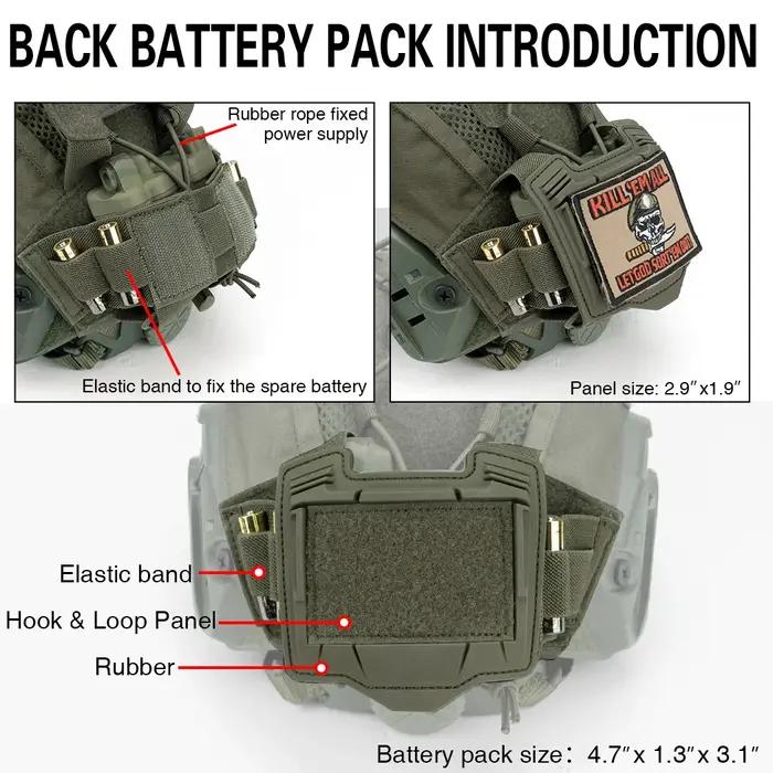 Couvre-casque IDOGEAR chasse maritime avec poche batterie NVG - Accessoire tactique 3812