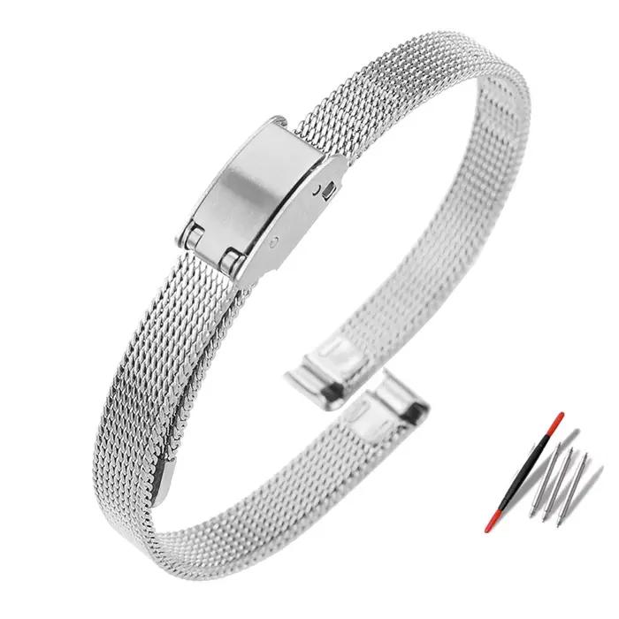 Bracelet acier Milan 6mm à 14mm - Compatible montres Rosemont, Julia, Olivia Burton pour femme