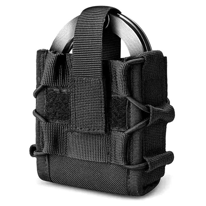 Étui menottes tactique MOLLE à ouverture supérieure pour ceinture chasse et équipement de sécurité