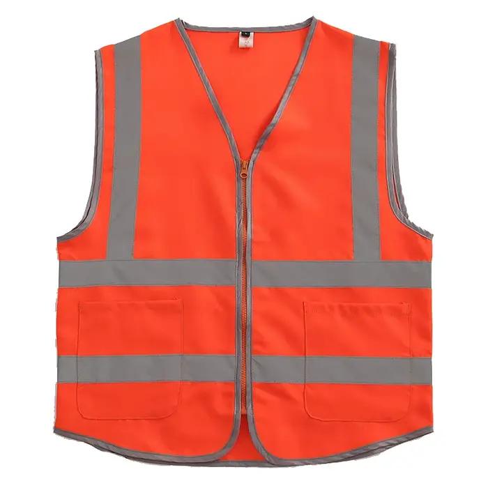 Gilet de garde de sécurité taille M-4XL avec poches, gilet haute visibilité, vêtements de travail de protection pour la Construction en plein air