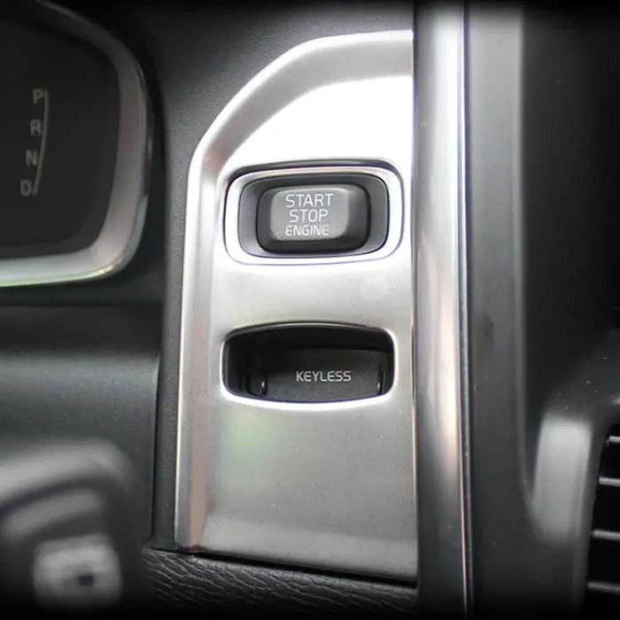 Couvercle de cadre de panneau de console en acier inoxydable pour Volvo XC60 2013-2017 LHD, accessoi