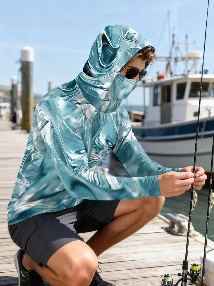 Vêtements de pêche à capuche pour hommes avec protection UV
