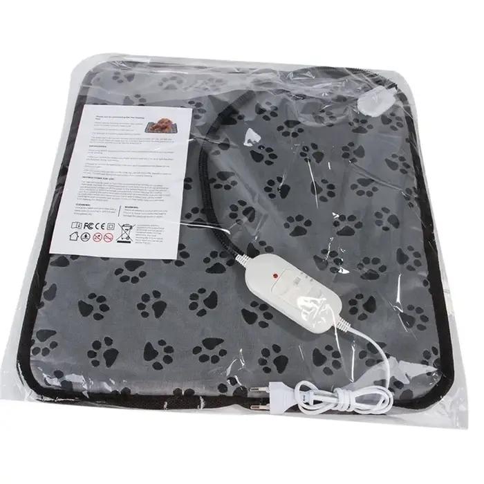 Tapis chauffant à température réglable pour animaux de compagnie coussin électrique étanche avec minuterie pour chiens et autres animaux de compagnie occasions spéciales