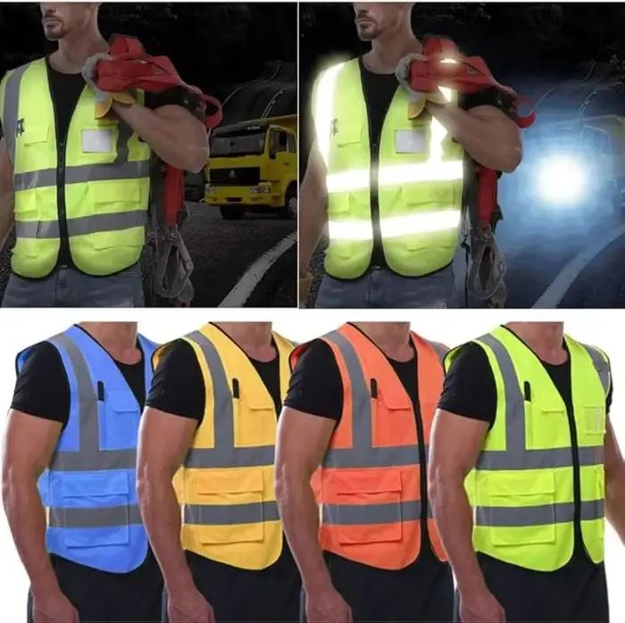 Gilet de sécurité haute visibilité tablier sans manches pour nettoyage professionnel et sécurité en chantier occassions spéciales