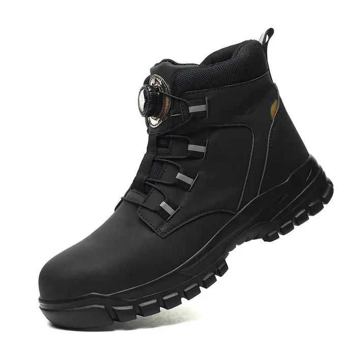 Bottes de sécurité homme robustes bout rond protection anti-écrasement perforation imperméables semelle EVA pointures variées