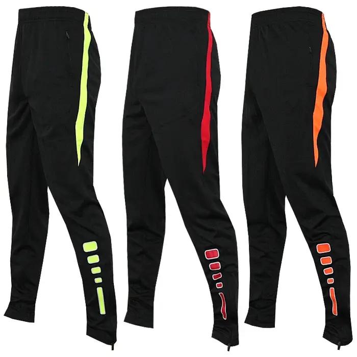 Pantalon de sport pour homme avec poches zippées, vêtement de course, d'entraînement, de football, d