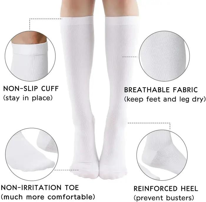 Chaussettes de compression 3/6/7 pour chasse et randonnée - Hommes et femmes diabétiques, grossesse, sport
