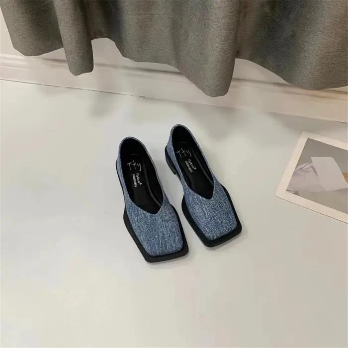 Bailamos-Chaussures plates carrées pour femmes