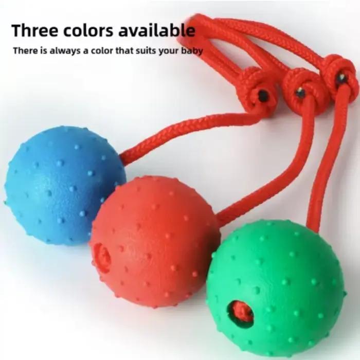 Balle indestructible pour chien jouet à mâcher résistant à l'eau en caoutchouc cordelette pour jeu interactif et promenade en plein air