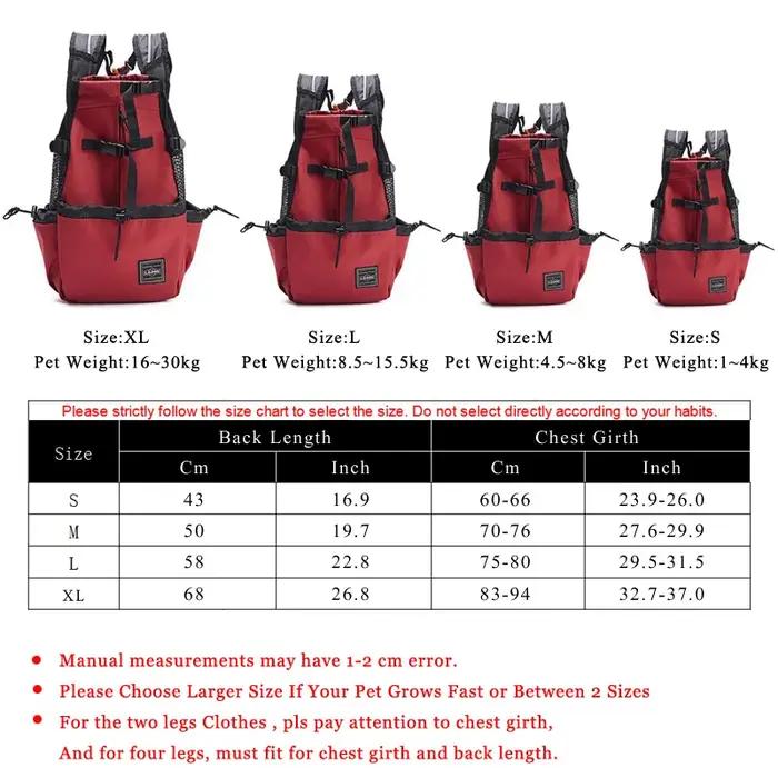 Sac de transport respirant pour chien de grande race pour randonnées cyclistes et voyages en plein air adaptable à toutes les saisons et parfait pour les grandes races comme le Golden Retriever ou le Bulldog