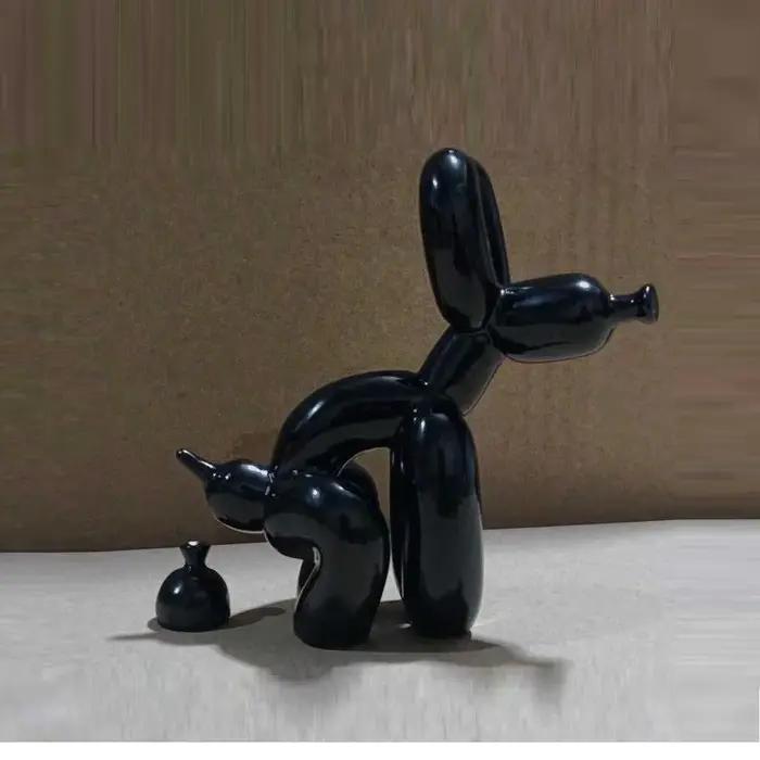 Statue en résine d'animal de chien de ballon moderne pour salon chambre bureau original cadeau occasion spéciale