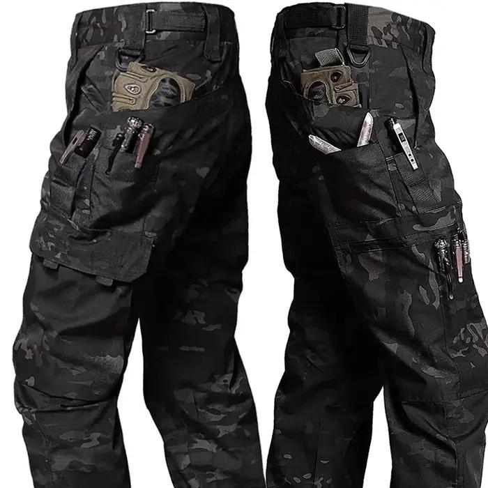 Pantalon de travail tactique pour hommes, Cargo d'extérieur, multi-poches, imperméable, vêtements de