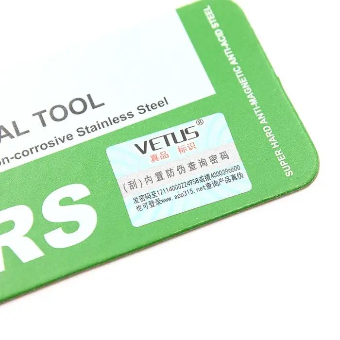VETUS 100% marque antistatique ESD pince à épiler en acier inoxydable cils maquillage