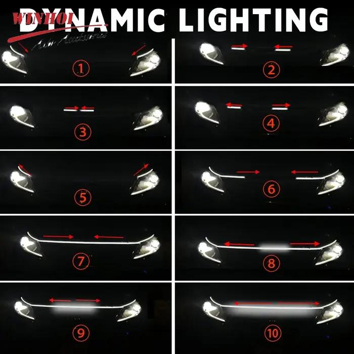 Bande lumineuse Led pour capot de voiture, lampe décorative, Flexible, feux de jour DRL, bandes de p