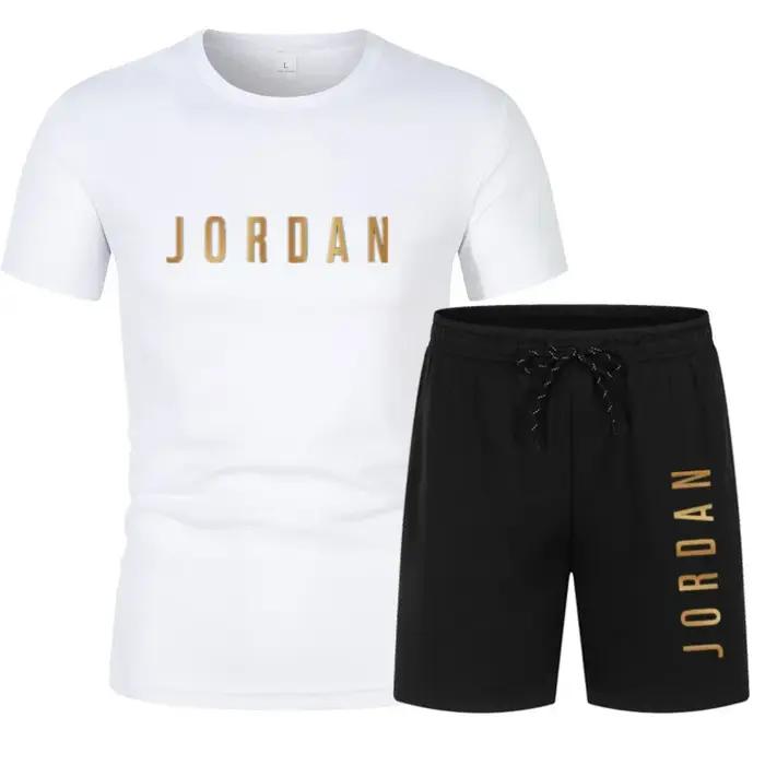 Ensemble de sport pour homme été 2026, collection à succès : T-shirt décontracté imprimé JORDAN et s