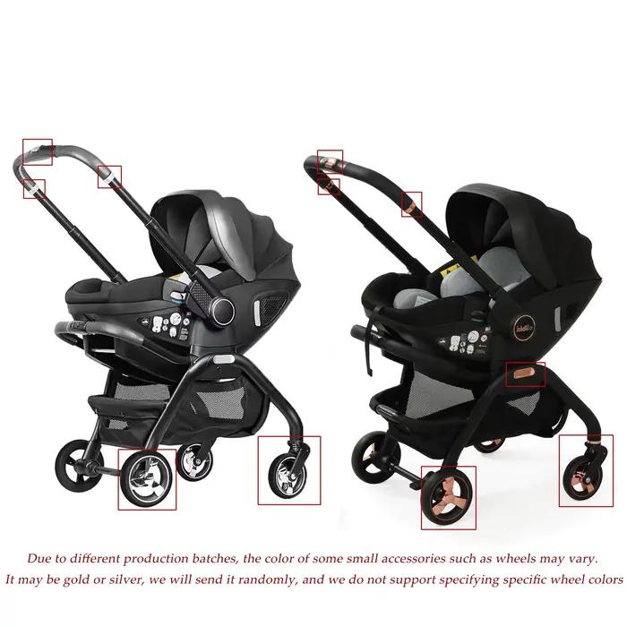 Poussette 3 en 1 pour nouveau-né, siège auto portable pour enfant, luxe, pliable, accoudoir réglable
