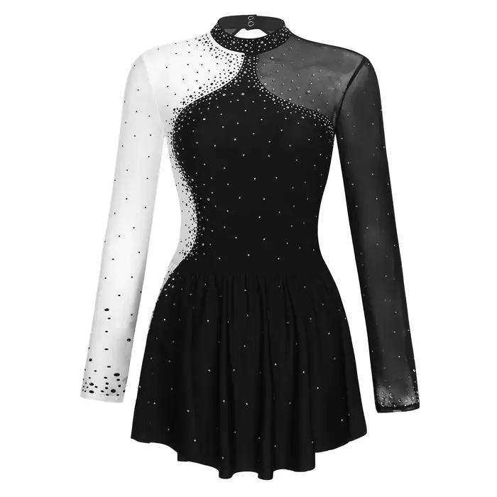 Costume de spectacle de patinage artistique pour femmes