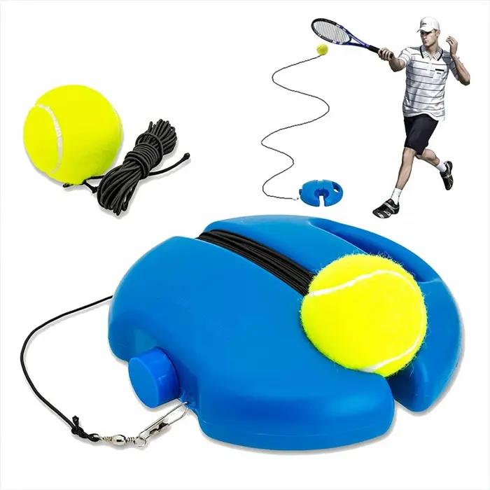 Entraîneur de tennis avec 1 balle de tennis pour débutant, ensemble de rebondisseur de tennis pour l'auto-entraînement, équipement d'entraînement auxiliaire pour club