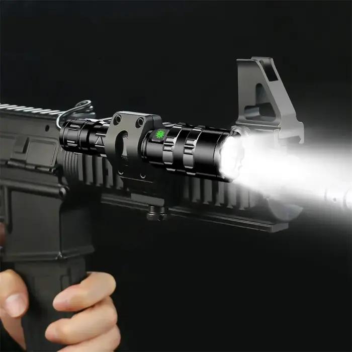 Lampe de poche tactique LED pour la chasse, Rechargeable par USB, étanche, pour tir professionnel, e