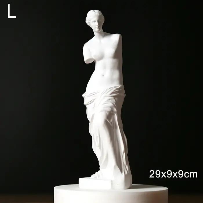 Statue de Vénus à bras cassé en résine blanche ou gris clair pour décorations de maison et cadeaux d'anniversaire ou de mariage