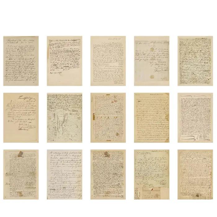 Papier vintage de vieux journal pour scrapbooking et collage, 30 pièces, adapté pour les événements spéciaux et le bureau
