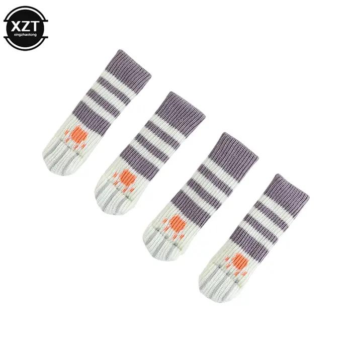 Housse de protection pour coussin de pied de Table et de chaise, chaussettes tricotées à griffes de