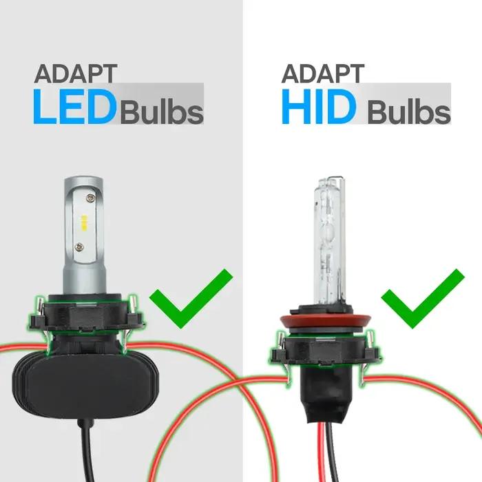2x H7 Led ampoules de phares Base adaptateurs supports prises de retenue pour VW pré-facelift Caddy