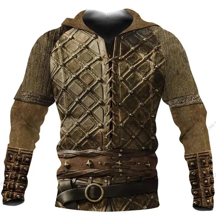 Sweat à capuche à manches longues imprimé 3D pour hommes