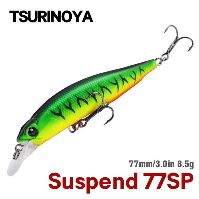 TSURINOYA 77SP Jerkbait 77mm 8.5g DW101 suspendu vairon brochet bar leurre de pêche 0.7-0.9m appât d