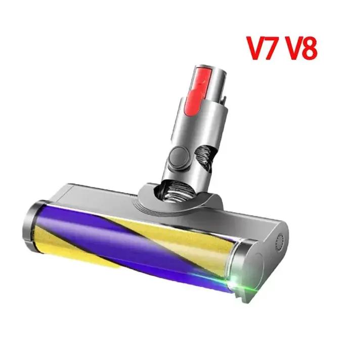 Brosse de sol Laser pour Dyson V10 V15 V11 V8 V7 V10 Slim V12 G5, tête d'aspiration douce Laser, accessoires de brosse de sol LED compatible avec plusieurs modèles pour nettoyage futuriste