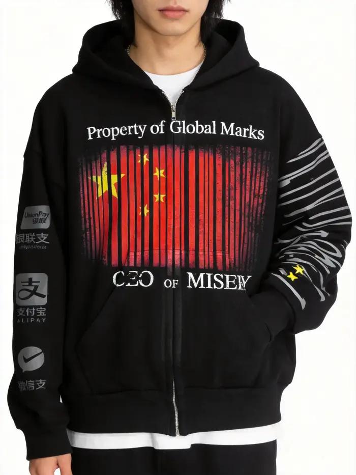 Sweat-shirts Hip Hop Grunge Chinatown pour femmes, streetwear, tops Harajuku, sweat-shirt décontracté gothique surdimensionné pour hommes, vêtements Y2k