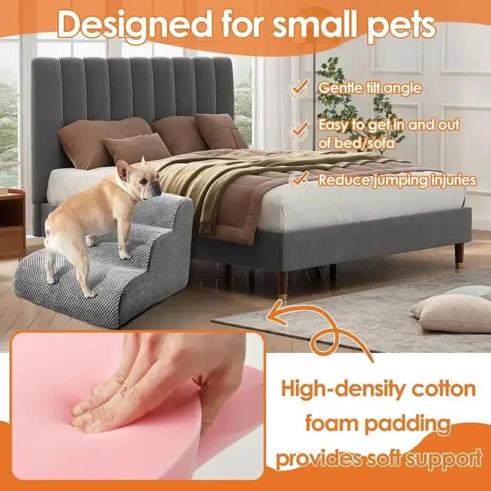 Rampe d'escalier pour chien, échelle latérale pour canapé-lit, marches sécurisées pour les articulations des chiens de petite taille et des chiots âgés