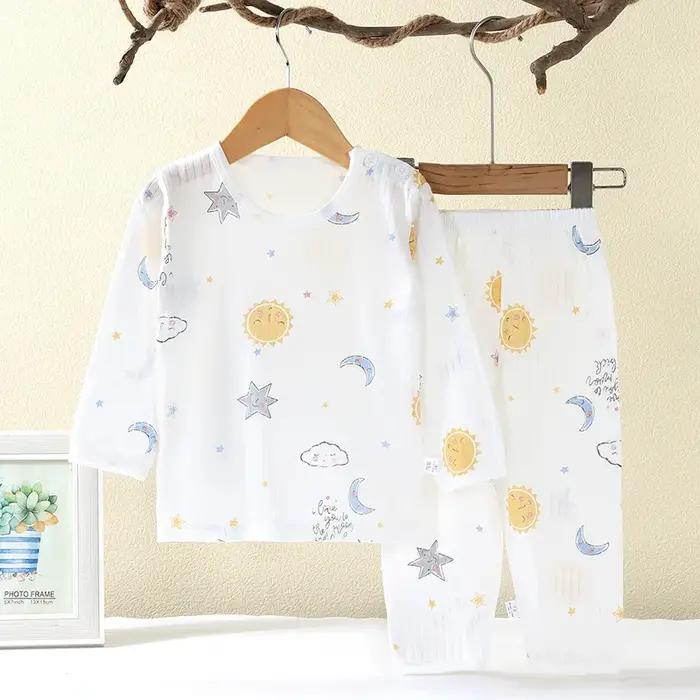 Ensemble pyjama en coton doux et respirant pour bébés enfants de 0 à 5 ans