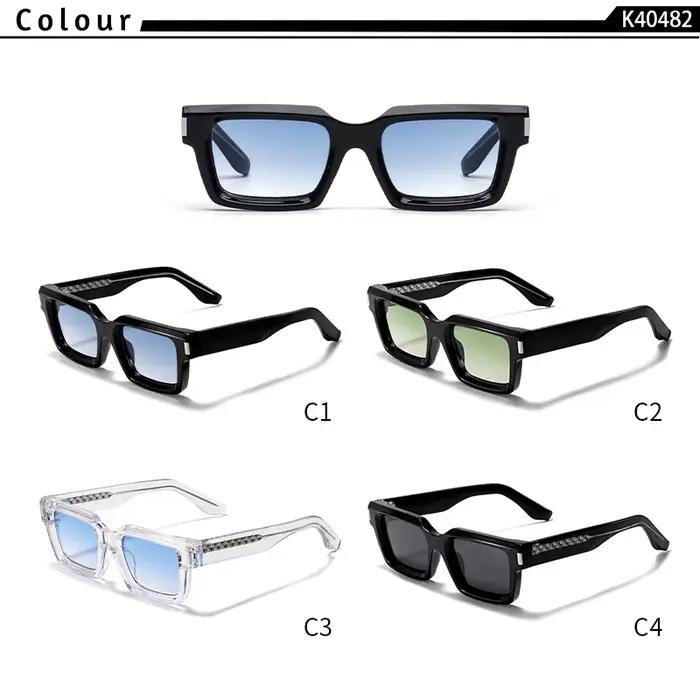 HBK Punk Vintage carré hommes lunettes de soleil marque Design petit cadre lunettes de soleil fête v