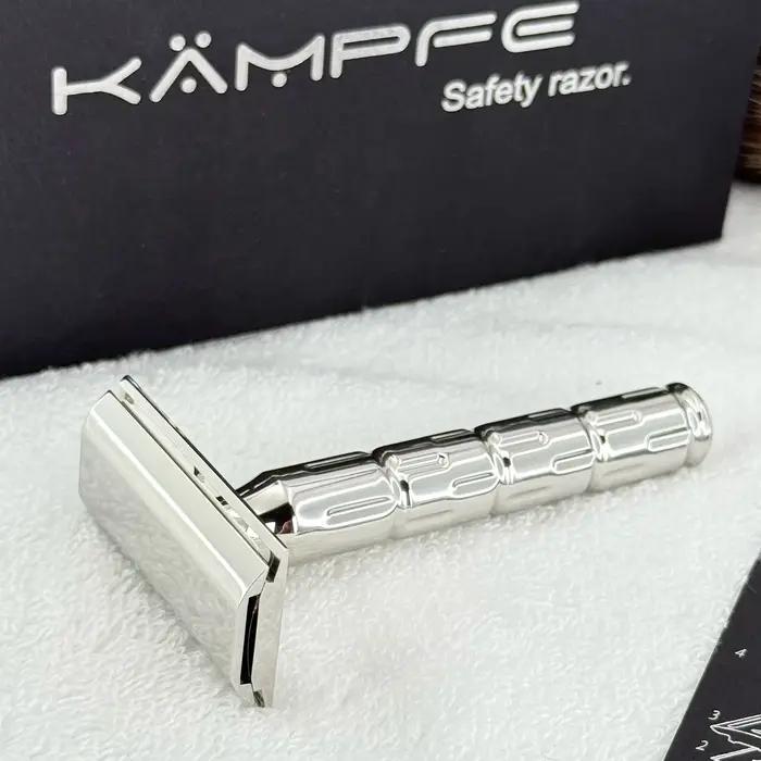 Rasoir de sécurité manuel à double tranchant KAMPFE CNC pour hommes et femmes, en acier inoxydable a