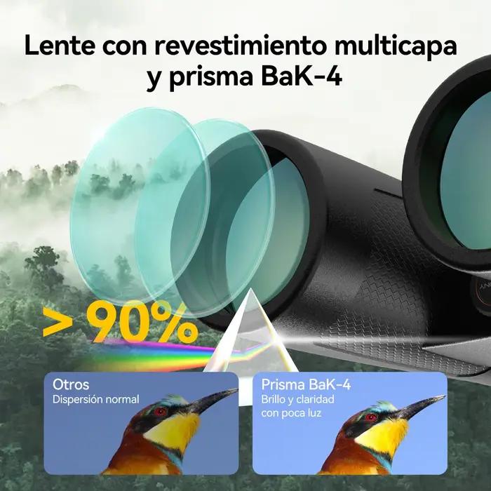 Jumelles Svbony SV202 ED améliorées 8x32/42 - Champ large étanches IPX7 anti-buée prismes BAK4 ornithologie