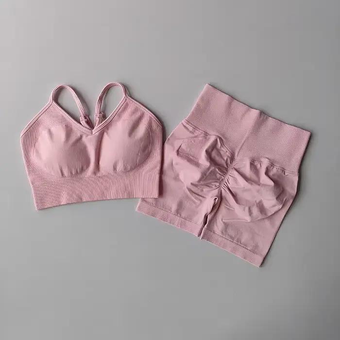 Ensembles de Yoga taille haute pour femmes, vêtements d'entraînement, de gymnastique, 2 pièces, comb