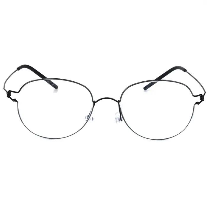 Lunettes rondes rétro sans vis de haute qualité, monture en titane pour hommes et femmes, Design de