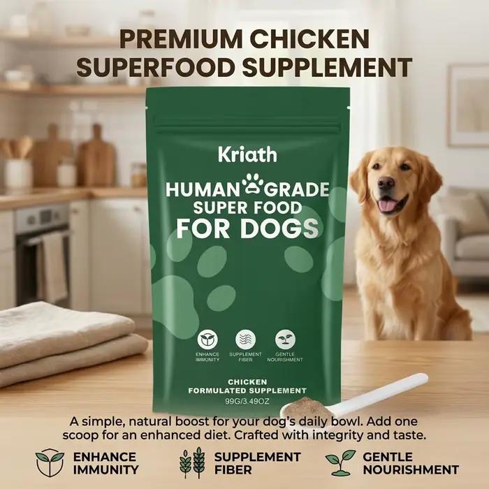 Complément nutritionnel pour chiens de toutes races, absorption facile, soutien quotidien pour la santé