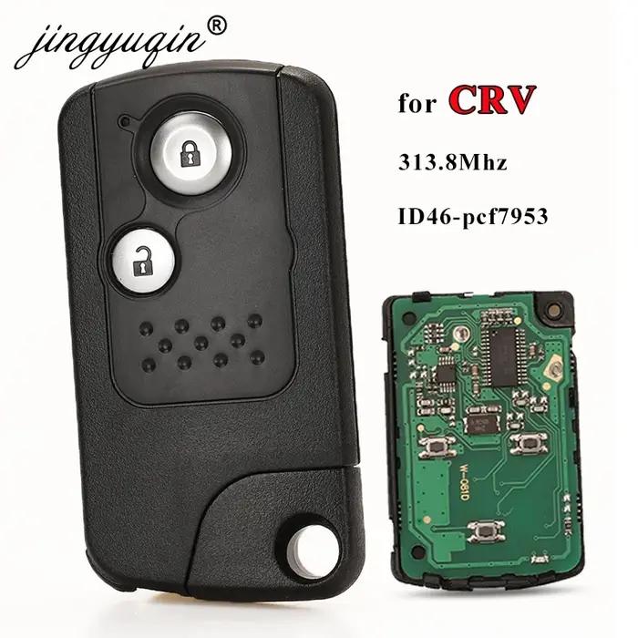 Jingyuqin – télécommande intelligente à 2 boutons, 313.8MHZ, avec puce id46-pcf7953, pour voiture Ho