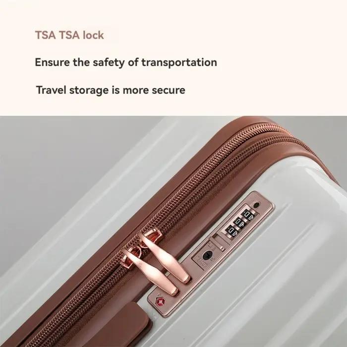 1 Piece Set 20/ 24inch Boarding Large Capacity Expandable Suitcase Anti-Scratch Surface Customs Lock