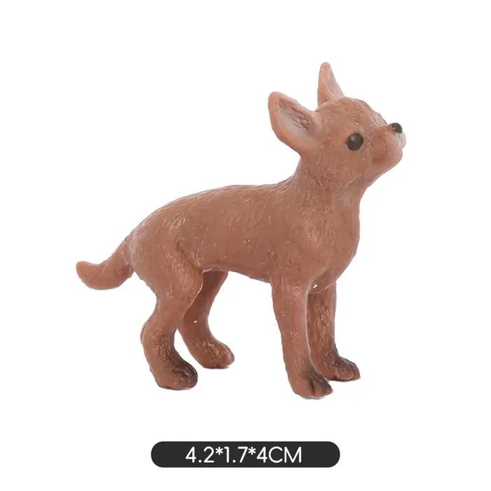 Modèle de chien Miniature peint à la main, Sculpture détaillée, bureau, décoration de maison, collec
